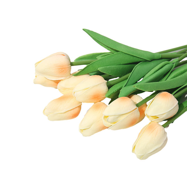 1/2/3 10påse Simulerade tulpaner Ljusa och charmiga blommor för champagne 2PCS