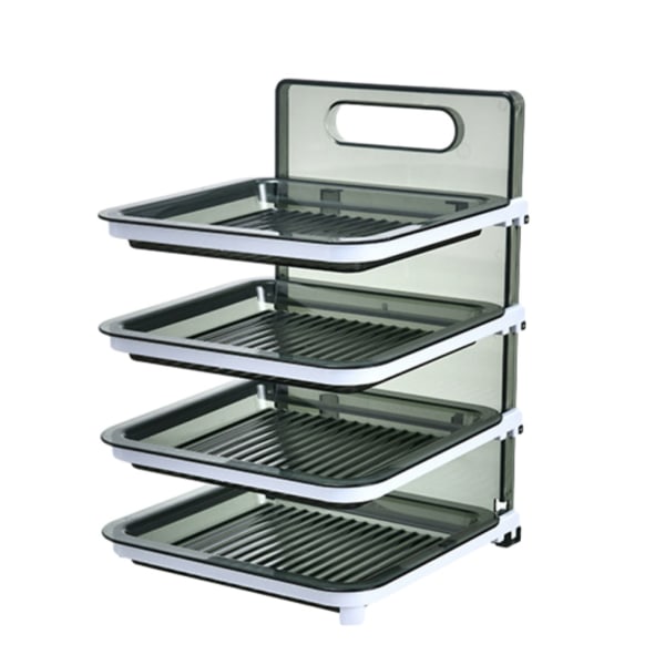 Tallrik Rack Väggmonterad Tallrik Förvaring Kök Organizer Kök Transparent green