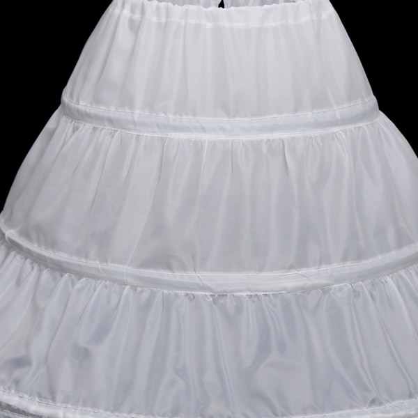 3 Hoops Cancan Barn Flower Girl Underklänning Stödklänning white 55cm
