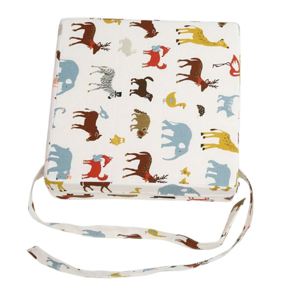 1/2/3/5 Bärbar lätt matstolsdyna för baby Animal White 1 Pc
