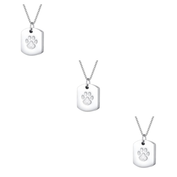 1/3/5 Urn Halsband Medaljon Dekorativ dödsfallspresent för människa silver 0.96x0.79 Inch 3Set