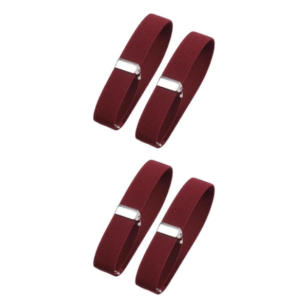 1/2/3/5 2 stycken Mode herrskjortärmhållare elastisk Red 2x32cm 2Set
