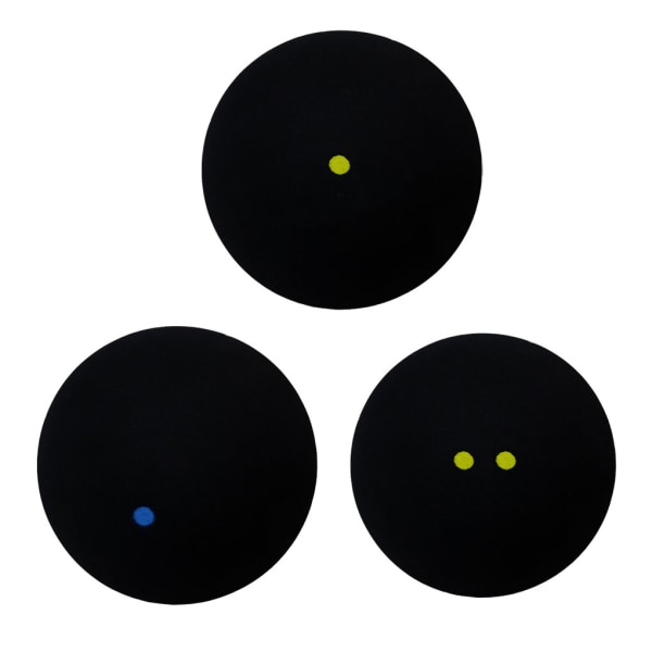 Professionella squashbollar - robust och tålig gummislang blue dot + single