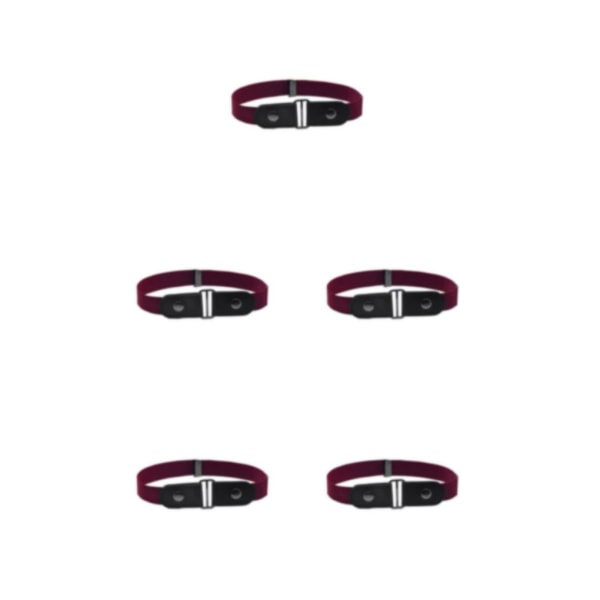 1/2/3/5 Bälte Inget Spänne Osynlig Moderiktig Långvarig Wine Red 5PCS