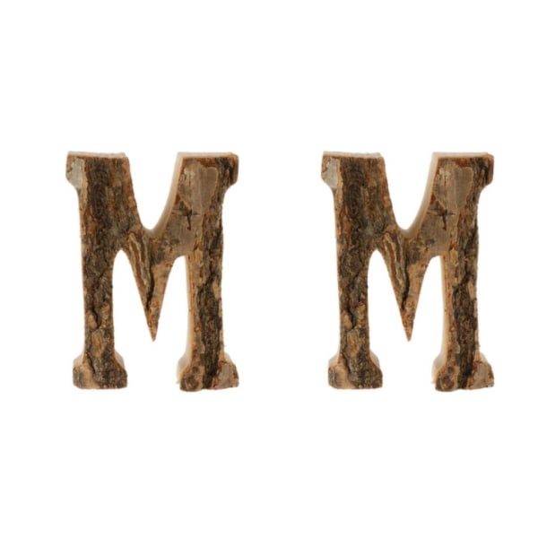 1/2/3/5 Handgjorda träbokstäver Dörrnummer Alfabetbokstav letter M 2Set