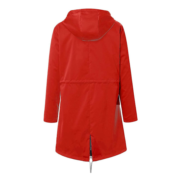 1/2/3/5 Hoodie Mjuk damjacka Vattentät regnkappa utomhus red XXL 1Set