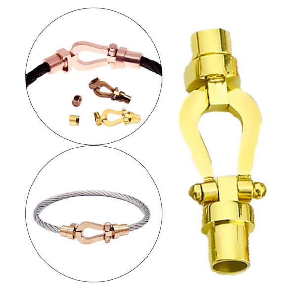 1/3/5 armbandsanslutningsspänne för utbyte av DIY-bearbetning Gold Inner hole 0.52cm 1Set