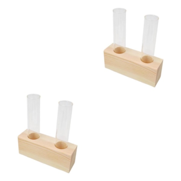 1/2/3 Glasprovrör Vas Planteringskärl Växt Terrarium för Beige 2 Tubes 2Set