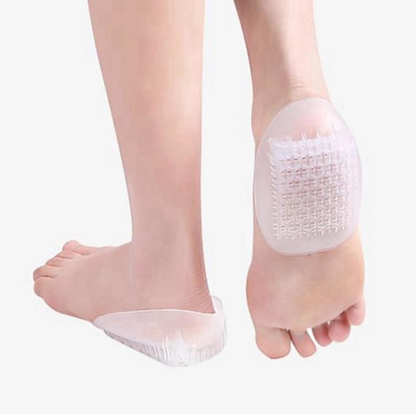 1/2/5 2x U-formade gelhälkoppar Plantar Fasciitis-inlägg mjuk 1Set