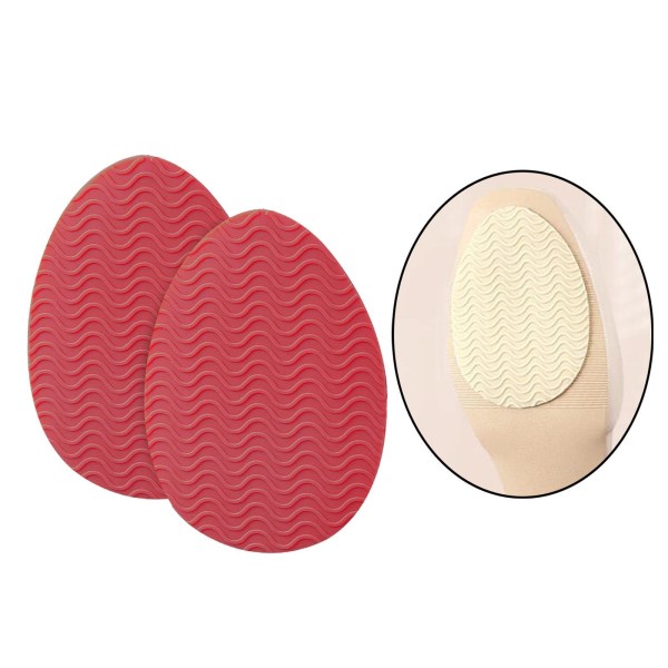 1/2/3/5 Non För Slip Shoe Pads Självhäftande gummi för hög Round Head Red 1Set