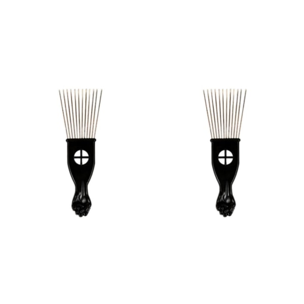 1/2/3/5 New Black Pocket Afro Hair Lifting Pik Pick Detangle Peruk Type A 2Set