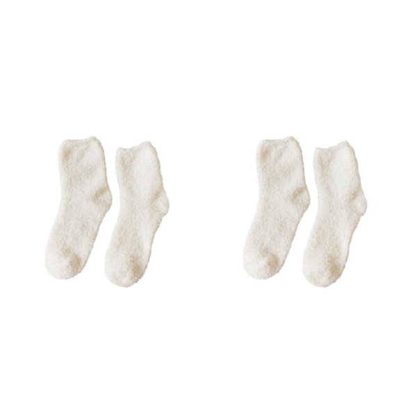 1/2/3/5 10 stycken extra tjocka och elastiska mjuka strumpor White 2PCS