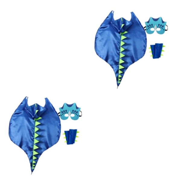 1/2/3/5 Dragon Clothing Trick or Treating Cape Cosplay Cartoon Blue 82.5x66cm 2Set