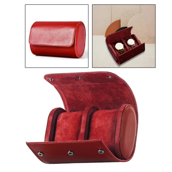 1/2/3 PU Watch Roll Case Organizer för halsband Red Style A 1 Pc