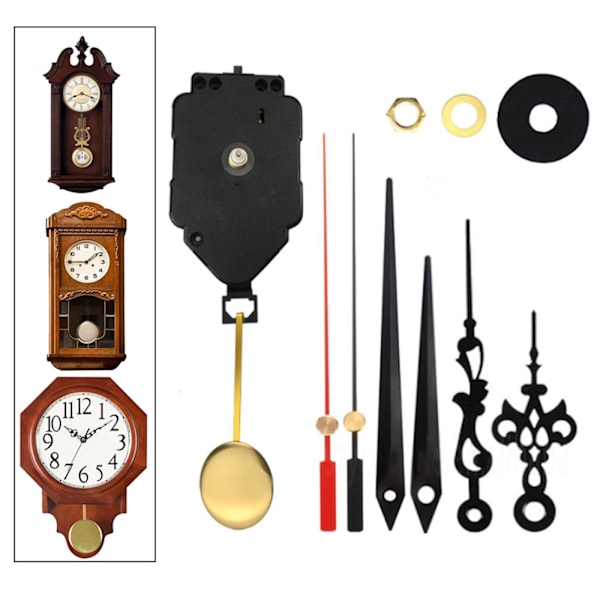 1/2/3 DIY Pendelklocka Movement Replacement Pålitlig och 2 Set Hands 1 Pc