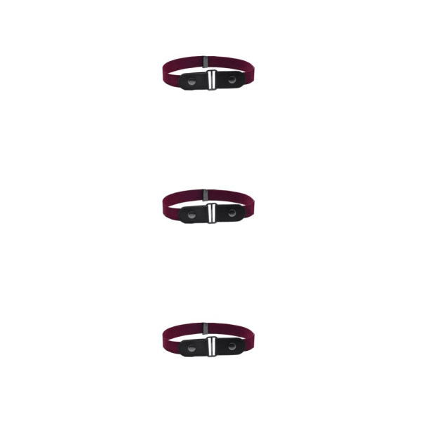 1/2/3/5 Bälte Inget Spänne Osynlig Moderiktig Långvarig Wine Red 3PCS