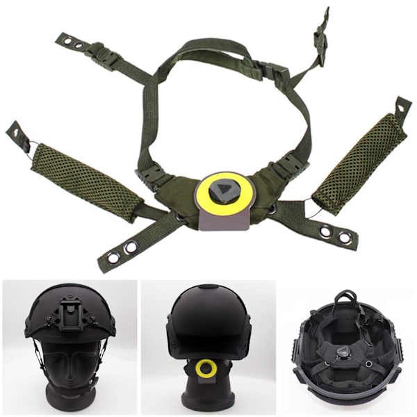 1/2/3 justerbart hakbandsupphängningssystem med skruvar utomhus Army Green 1 Pc