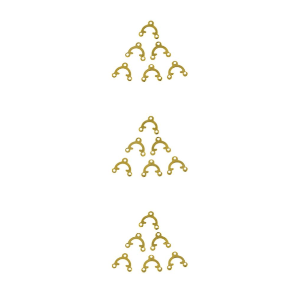 2/3/5 Filigree För Triangel 3 håls Connector Joiner Smycken DIY Gold 3Set