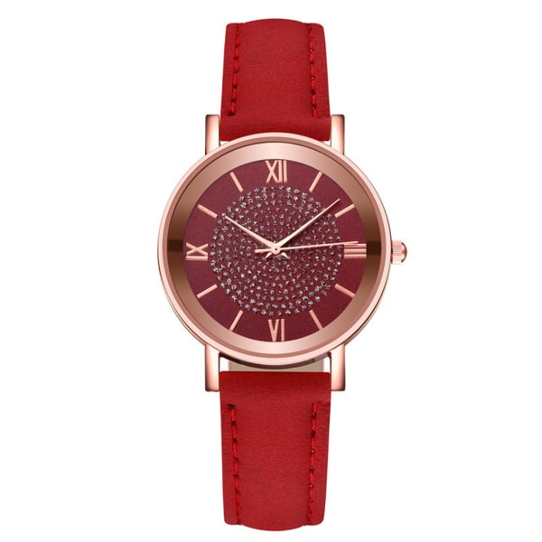 1/2/3/5 Dammode Rhinestones Watch Exakt och elegant red 5Set