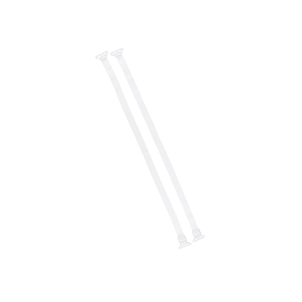 2/3/5 Dam Non-För slip BH-remmar Justerbar ersättning White 5Set