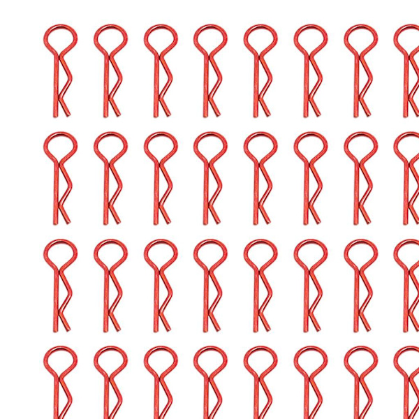1/2/3/5 RC Body Shell Clips R Shape för 1/10 RC racingbil red length 24mm 1Set