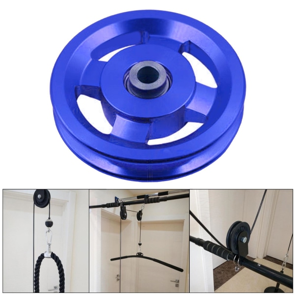 1/2/3/5 Universal Bearing Pulley Wheel Cable Gym Fitness Blue 95mm 1 Pc