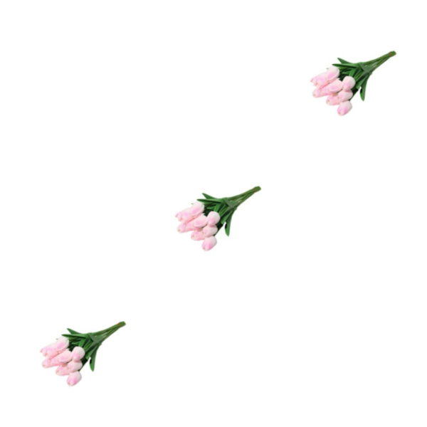 1/2/3 10påse Simulerade tulpaner Ljusa och charmiga blommor för Peach powder 3PCS