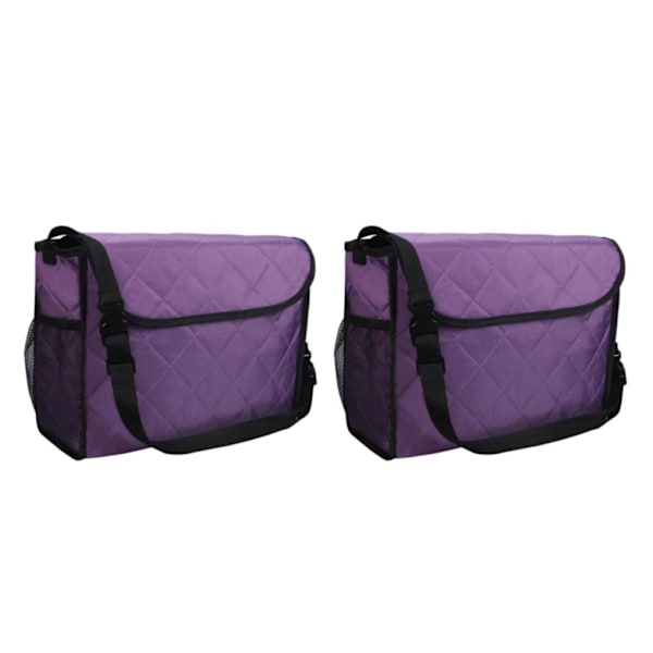 1/2/3/5 Reserullstolsväska förvaringsväska för äldre Purple 2PCS