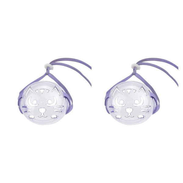 1/2 set Mesh andningsbart kattmunkorg Bekväm säkerhet purple M 2PCS