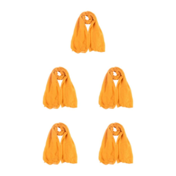 1/2/3/5 Mjuka andningsbara halsdukar för kvinnor Lyxiga och turmeric 5Set