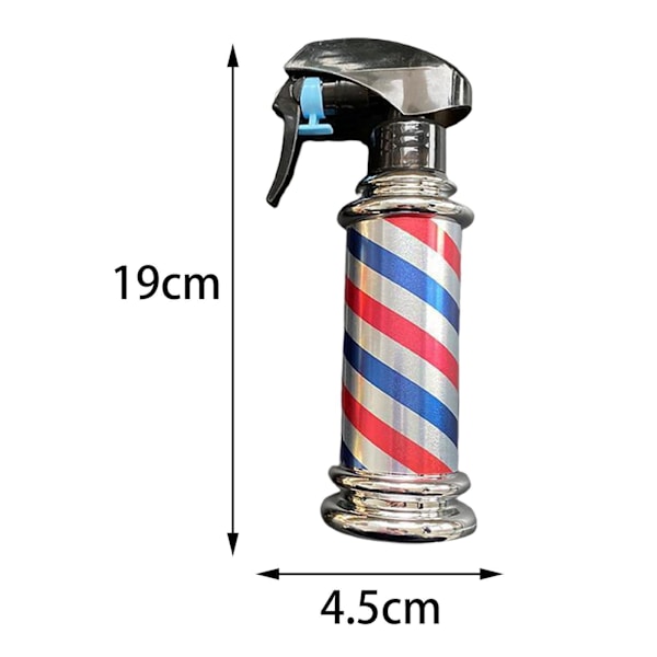 1/2 Multifunktionell Barber Spray Flaska Retro Stripes för Salong Grey 200ml 1Set