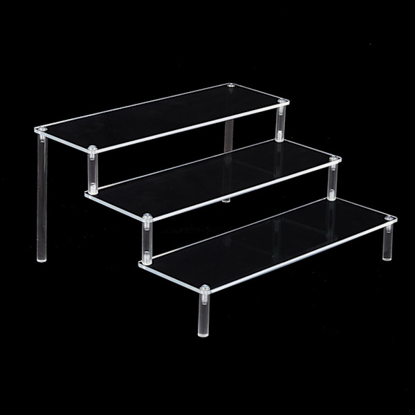 1/2 Acrylic Display För Riser Stand Parfym Cosmetics Holder Clear 39.5x27.5x15cm 1Set