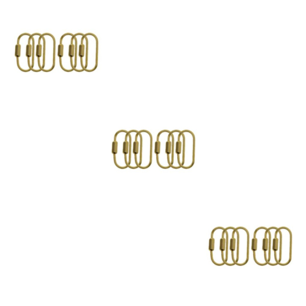 1/2/3 2/6 stycke mässing skruvlås Nyckelring Ring Creative Craft Bronze 6 Pcs 3Set