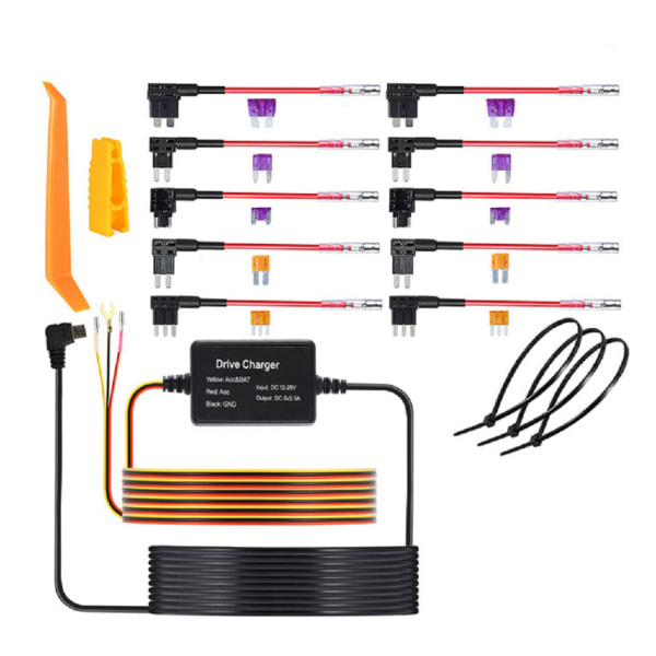 1/2/3/5 USB/Micro/Type-C Hardwire Kit för DashCam Cam Hardwire MCIRO 1Set