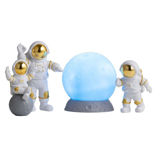 1/2/3/5 4st Astronautfigurer Set Heminredning Söt Sstronaut Gold Blue 1Set