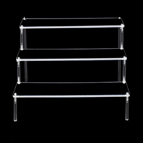 1/2 Acrylic Display För Riser Stand Parfym Cosmetics Holder Clear 29.5x27.5x15cm 1Set