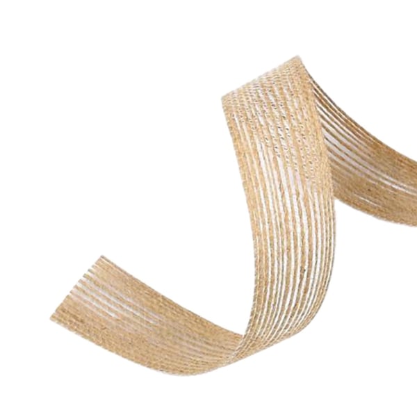 1/2/3/5 Naturlig jute Burlap Ribbon Home Craft Present Souvenir 3.8cm 1Set