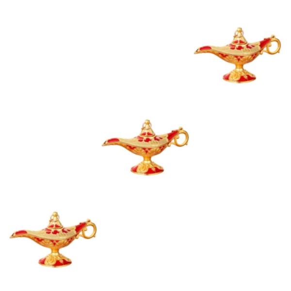 1/2/3/5 Aladdin Lamp Genie Costume Light Art Craft Classic Gold Red 8.5x3x3.5cm 3Set