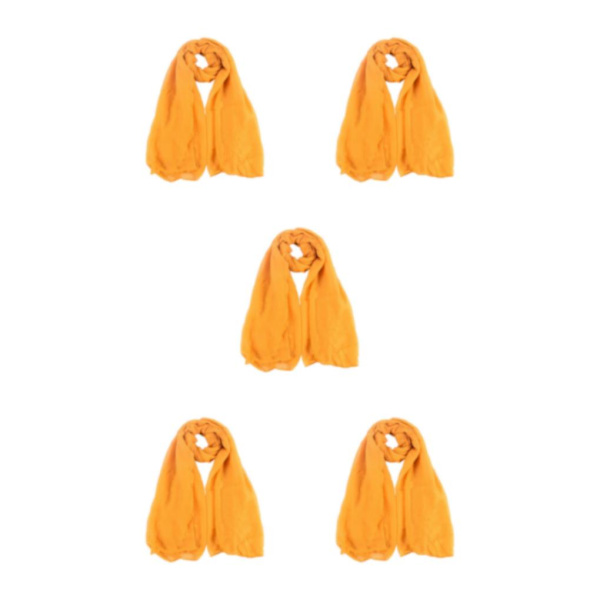 1/2/3/5 Mjuka andningsbara halsdukar för kvinnor Lyxiga och turmeric 5Set