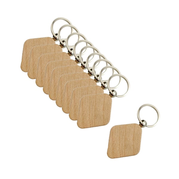 1/2/3/5 10 st Blanks Tränyckelring DIY-nyckelringar Nyckelring Style A 42x50mm 10 Pcs 2Set