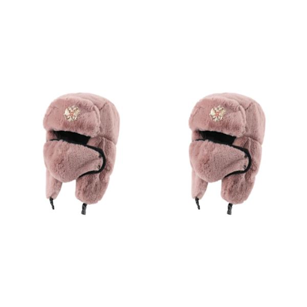 1/2 polyester rysk hatt varm och förbli snygg män S vinter pink 2Set