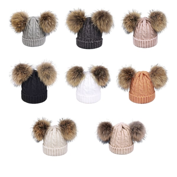 Woolen Warm Winter Hat Mjuk Och Bekväm Bred Applikation För Khaki