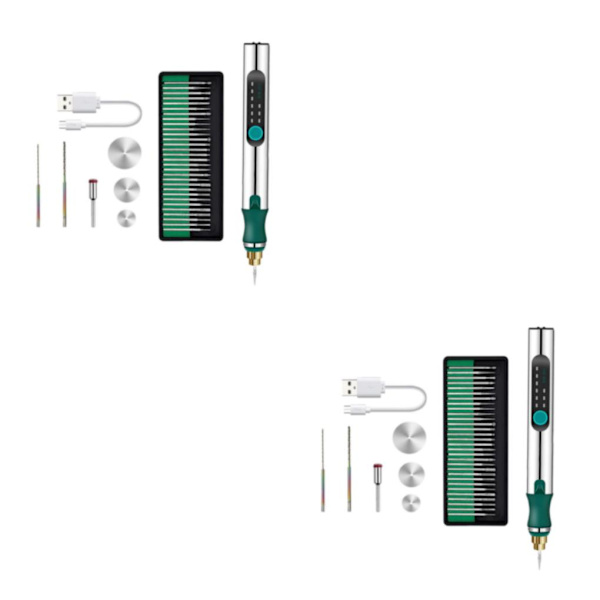 1/2/3/5 Metallsmyckengravering Pen Kit sladdlös mikrogravör 2PCS