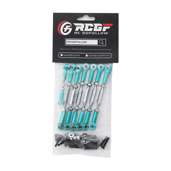 7st 1/10 Set Aluminiumlegering hjulbas Rc Blue