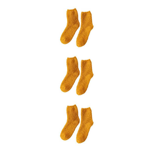 1/2/3/5 10 stycken extra tjocka och elastiska mjuka strumpor Yellow 3PCS