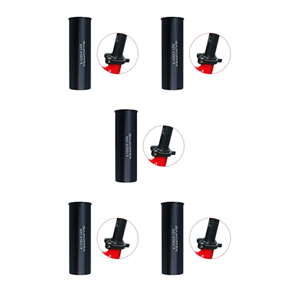 1/2/3/5 Sadelstolpe i aluminiumlegering 100 mm lång ombyggnad 27.2 to 31.6 5PCS