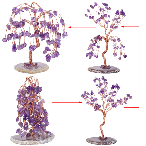 1/2/3/5 Crystals Money Tree Prosperity and Beauty to Space amethyst 1 Pc