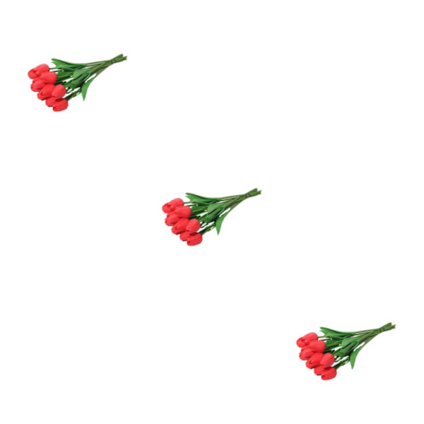 1/2/3 10påse Simulerade tulpaner Ljusa och charmiga blommor för red 3PCS