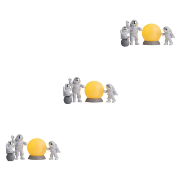 1/2/3/5 4st Astronautfigurer Set Heminredning Söt Sstronaut Silver Yellow 3Set