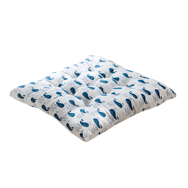 1/2 mjuk och bekväm fyrkantig stolsdyna för mysig sits Whale 2PCS